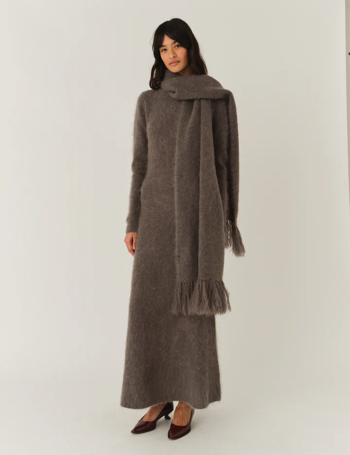 Roma Dress Grey Melange Kjoler